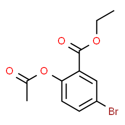 ChemSpider 2D Image | Ethyl 2-acetoxy-5-bromobenzoate | C11H11BrO4