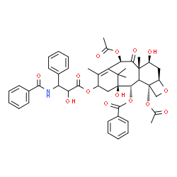 ChemSpider 2D Image | (2alpha,3xi,5beta,7beta,10beta)-4,10-Diacetoxy-13-{[3-(benzoylamino)-2-hydroxy-3-phenylpropanoyl]oxy}-1,7-dihydroxy-9-oxo-5,20-epoxytax-11-en-2-yl benzoate | C47H51NO14