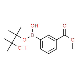 ChemSpider 2D Image | Methyl 3-{hydroxy[(3-hydroxy-2,3-dimethyl-2-butanyl)oxy]boryl}benzoate | C14H21BO5