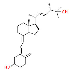 ChemSpider 2D Image | (3S,5Z,7E,14xi,22E)-9,10-Secoergosta-5,7,10,22-tetraene-3,25-diol | C28H44O2