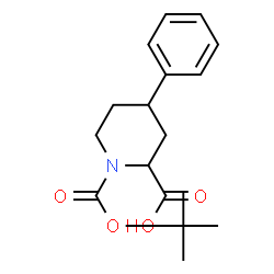 ChemSpider 2D Image | 4-Phenyl-piperidine-1,2-dicarboxylic acid 1-tert-butyl ester | C17H23NO4