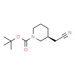 ChemSpider 2D Image | (S)-tert-Butyl 3-(cyanomethyl)piperidine-1-carboxylate | C12H20N2O2