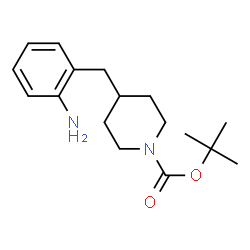 ChemSpider 2D Image | tert-Butyl 4-(2-aminobenzyl)piperidine-1-carboxylate | C17H26N2O2