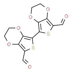 ChemSpider 2D Image | 2,2',3,3'-Tetrahydro-5,5'-bithieno[3,4-b][1,4]dioxine-7,7'-dicarbaldehyde | C14H10O6S2