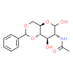 ChemSpider 2D Image | 2-ACETAMIDO-4,6-O-BENZYLIDENE-2-DEOXY-D-GLUCOPYRANOSE | C15H19NO6