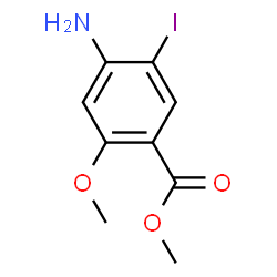 ChemSpider 2D Image | Methyl 4-amino-5-iodo-2-methoxybenzoate | C9H10INO3