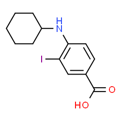ChemSpider 2D Image | 4-(Cyclohexylamino)-3-iodobenzoic acid | C13H16INO2