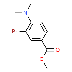 ChemSpider 2D Image | Methyl 3-bromo-4-(dimethylamino)benzoate | C10H12BrNO2