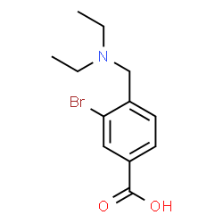 ChemSpider 2D Image | 3-Bromo-4-[(diethylamino)methyl]benzoic acid | C12H16BrNO2