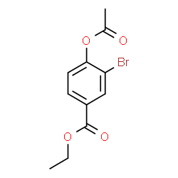 ChemSpider 2D Image | Ethyl 4-acetoxy-3-bromobenzoate | C11H11BrO4