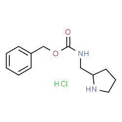 ChemSpider 2D Image | 2-(Cbz-Aminomethyl)pyrrolidine hydrochloride | C13H19ClN2O2