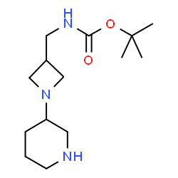 ChemSpider 2D Image | tert-Butyl ((1-(piperidin-3-yl)azetidin-3-yl)methyl)carbamate | C14H27N3O2