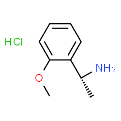 ChemSpider 2D Image | (R)-1-(2-Methoxyphenyl)ethanamine hydrochloride | C9H14ClNO
