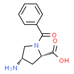 ChemSpider 2D Image | (4S)-4-Amino-1-benzoyl-L-proline | C12H14N2O3
