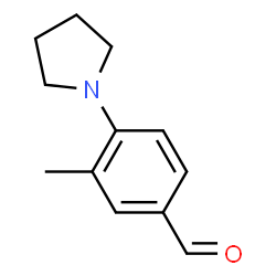 ChemSpider 2D Image | 3-Methyl-4-(1-pyrrolidinyl)benzaldehyde | C12H15NO
