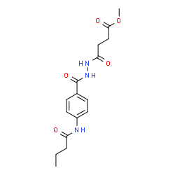 ChemSpider 2D Image | methyl 4-[(4-butanamidophenyl)formohydrazido]-4-oxobutanoate | C16H21N3O5