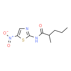 ChemSpider 2D Image | 2-Methyl-N-(5-nitro-1,3-thiazol-2-yl)pentanamide | C9H13N3O3S