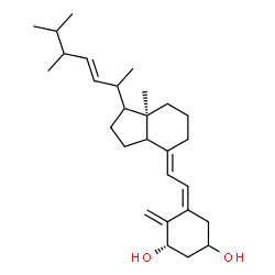 ChemSpider 2D Image | (1S,5Z,7E,14xi,17xi,20xi,22E,24xi)-9,10-Secoergosta-5,7,10,22-tetraene-1,3-diol | C28H44O2