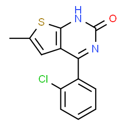 ChemSpider 2D Image | 4-(2-Chlorophenyl)-6-methylthieno[2,3-d]pyrimidin-2(1H)-one | C13H9ClN2OS