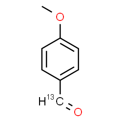 ChemSpider 2D Image | 4-Methoxy(formyl-~13~C)benzaldehyde | C713CH8O2