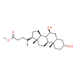 ChemSpider 2D Image | Methyl (3alpha,5beta,7beta,8xi)-3,7-dihydroxycholan-24-oate | C25H42O4