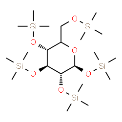 ChemSpider 2D Image | (5xi)-1,2,3,4,6-Pentakis-O-(trimethylsilyl)-beta-D-xylo-hexopyranose | C21H52O6Si5