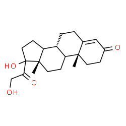 ChemSpider 2D Image | (9xi,14xi,17xi)-17,21-Dihydroxypregn-4-ene-3,20-dione | C21H30O4