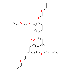 ChemSpider 2D Image | (2E)-1-[2,4-Bis(ethoxymethoxy)-6-hydroxyphenyl]-3-[3,4-bis(ethoxymethoxy)phenyl]-2-propen-1-one | C27H36O10