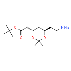 ChemSpider 2D Image | tert-butyl 2-[(4S,6R)-6-(2-aminoethyl)-2,2-dimethyl-1,3-dioxan-4-yl]acetate | C14H27NO4