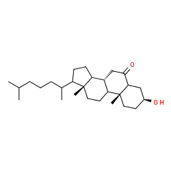 ChemSpider 2D Image | (3beta,9xi,14xi,17xi,20xi)-3-Hydroxycholestan-6-one | C27H46O2