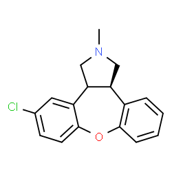 ChemSpider 2D Image | (12bR)-5-Chloro-2-methyl-2,3,3a,12b-tetrahydro-1H-dibenzo[2,3:6,7]oxepino[4,5-c]pyrrole | C17H16ClNO