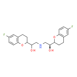 ChemSpider 2D Image | (1'S)-2,2'-Iminobis[1-(6-fluoro-3,4-dihydro-2H-chromen-2-yl)ethanol] | C22H25F2NO4