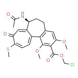 ChemSpider 2D Image | Chloromethyl (7S)-7-acetamido-1,3-dimethoxy-10-(methylsulfanyl)-9-oxo-5,6,7,9-tetrahydrobenzo[a]heptalene-2-carboxylate | C23H24ClNO6S