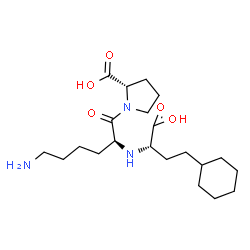 ChemSpider 2D Image | N2-((1S)-1-CARBOXY-3-CYCLOHEXYLPROPYL)-L-LYSYL-L-PROLINE | C21H37N3O5
