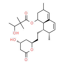 ChemSpider 2D Image | (7S,8S,8aR)-8-{2-[(2R,4R)-4-Hydroxy-6-oxotetrahydro-2H-pyran-2-yl]ethyl}-3,7-dimethyl-1,2,3,7,8,8a-hexahydro-1-naphthalenyl 3-hydroxy-2,2-dimethylbutanoate | C25H38O6