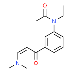 ChemSpider 2D Image | N-{3-[(2Z)-3-(Dimethylamino)-2-propenoyl]phenyl}-N-ethylacetamide | C15H20N2O2