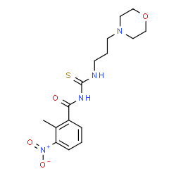 ChemSpider 2D Image | 2-Methyl-N-{[3-(4-morpholinyl)propyl]carbamothioyl}-3-nitrobenzamide | C16H22N4O4S