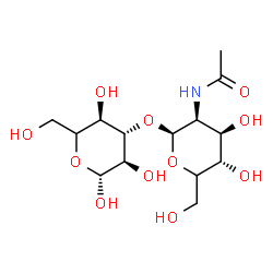 ChemSpider 2D Image | (5xi)-3-O-[(5xi)-2-Acetamido-2-deoxy-beta-D-lyxo-hexopyranosyl]-beta-D-xylo-hexopyranose | C14H25NO11
