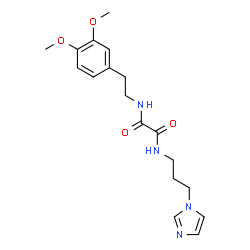 ChemSpider 2D Image | N-[2-(3,4-Dimethoxyphenyl)ethyl]-N'-[3-(1H-imidazol-1-yl)propyl]ethanediamide | C18H24N4O4