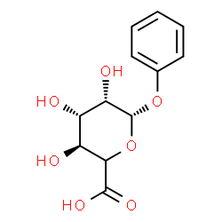 ChemSpider 2D Image | Phenyl (5xi)-beta-D-lyxo-hexopyranosiduronic acid | C12H14O7