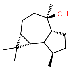 ChemSpider 2D Image | (1aR,4R,4aR,7R,7bS)-1,1,4,7-Tetramethyldecahydro-1H-cyclopropa[e]azulen-4-ol | C15H26O