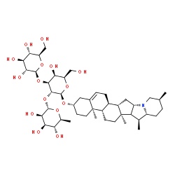 ChemSpider 2D Image | (3beta,17xi)-Solanid-5-en-3-yl 6-deoxy-alpha-L-mannopyranosyl-(1->2)-[beta-D-glucopyranosyl-(1->3)]-beta-D-galactopyranoside | C45H73NO15