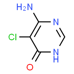 ChemSpider 2D Image | 6-Amino-5-chloro-4(1H)-pyrimidinone | C4H4ClN3O