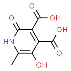 ChemSpider 2D Image | 1,2-Dihydro-5-hydroxy-6-methyl-2-oxo-3,4-pyridinedicarboxylic acid | C8H7NO6