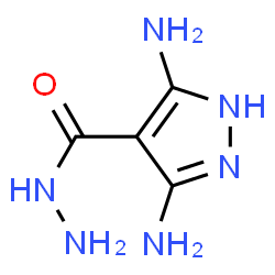ChemSpider 2D Image | 3,5-Diamino-1H-pyrazole-4-carbohydrazide | C4H8N6O