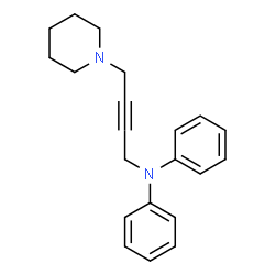 ChemSpider 2D Image | Diphenyl-(4-piperidin-1-yl-but-2-ynyl)-amine | C21H24N2