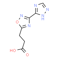 ChemSpider 2D Image | 3-[3-(1H-1,2,4-Triazol-3-yl)-1,2,4-oxadiazol-5-yl]propanoic acid | C7H7N5O3