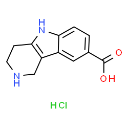ChemSpider 2D Image | 1H,2H,3H,4H,5H-pyrido[4,3-b]indole-8-carboxylic acid hydrochloride | C12H13ClN2O2