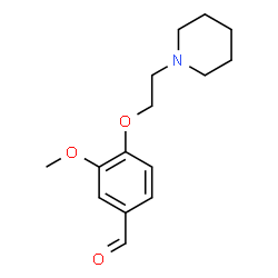 ChemSpider 2D Image | 3-Methoxy-4-(2-piperidin-1-yl-ethoxy)benzaldehyde | C15H21NO3