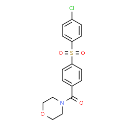 ChemSpider 2D Image | {4-[(4-Chlorophenyl)sulfonyl]phenyl}(4-morpholinyl)methanone | C17H16ClNO4S